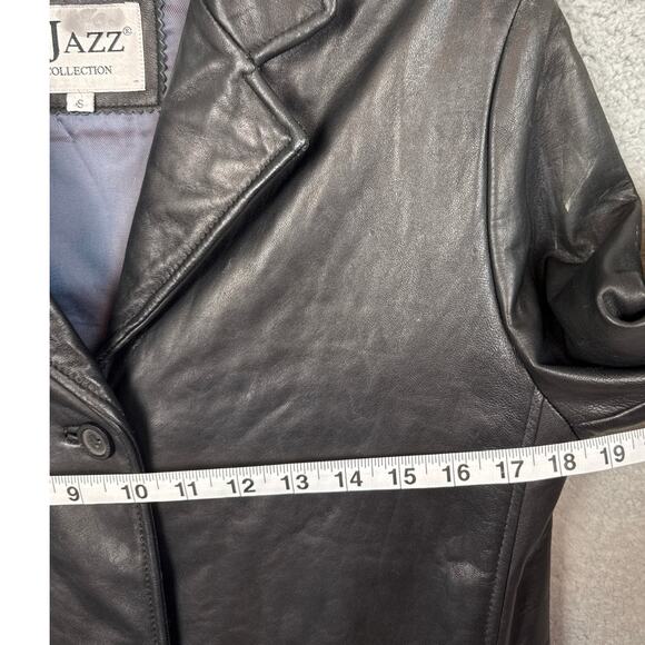 Vintage Y2K Women’s Lambskin Leather Jacket Soft Lambskin Black Blazer SZ S - Picture 4 of 11